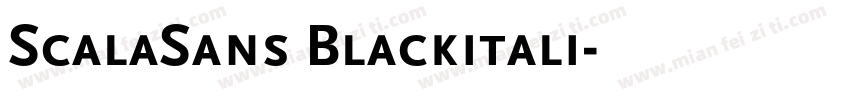 ScalaSans Blackitali字体转换